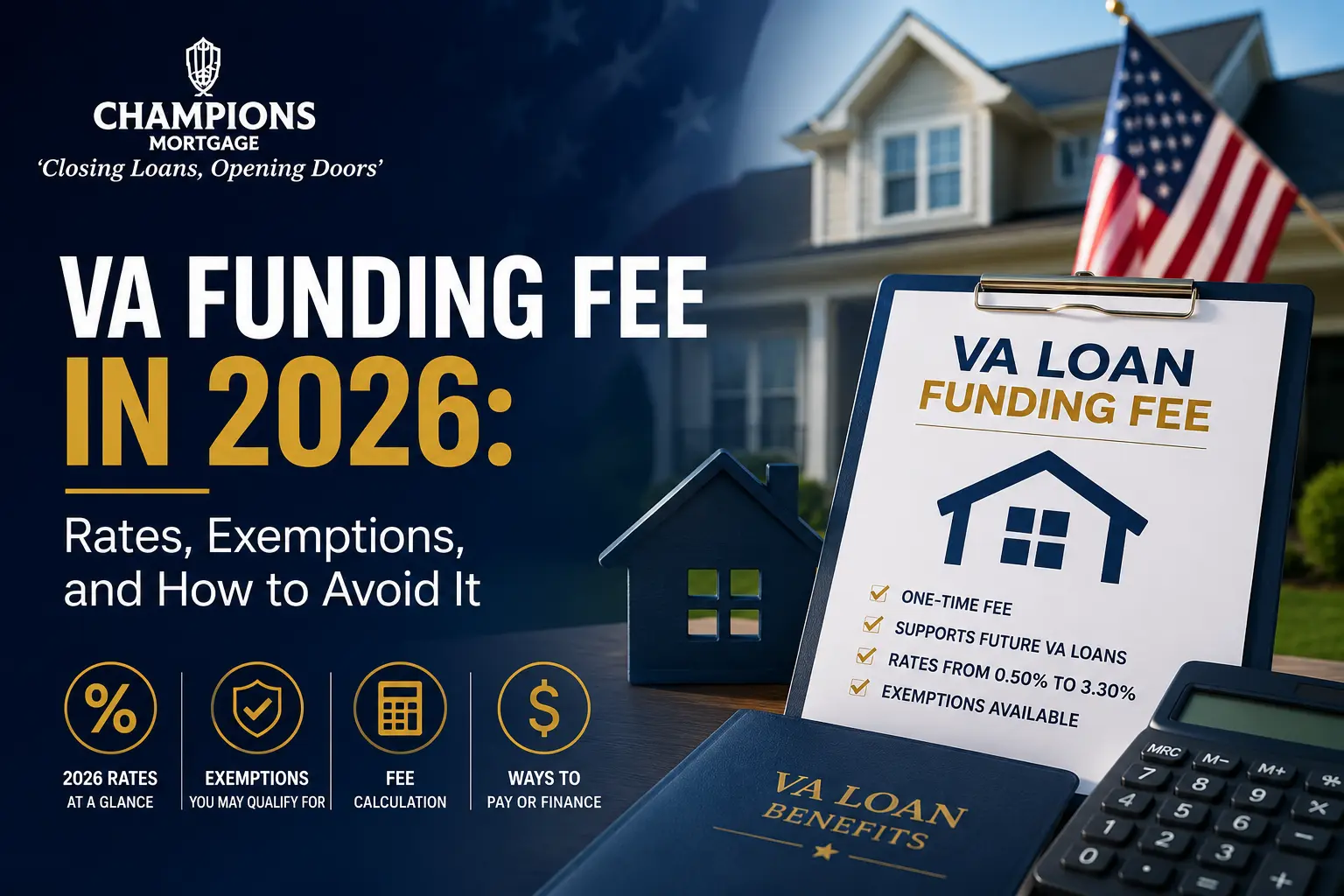 VA Funding Fee in 2026: Rates, Exemptions, and How to Avoid It