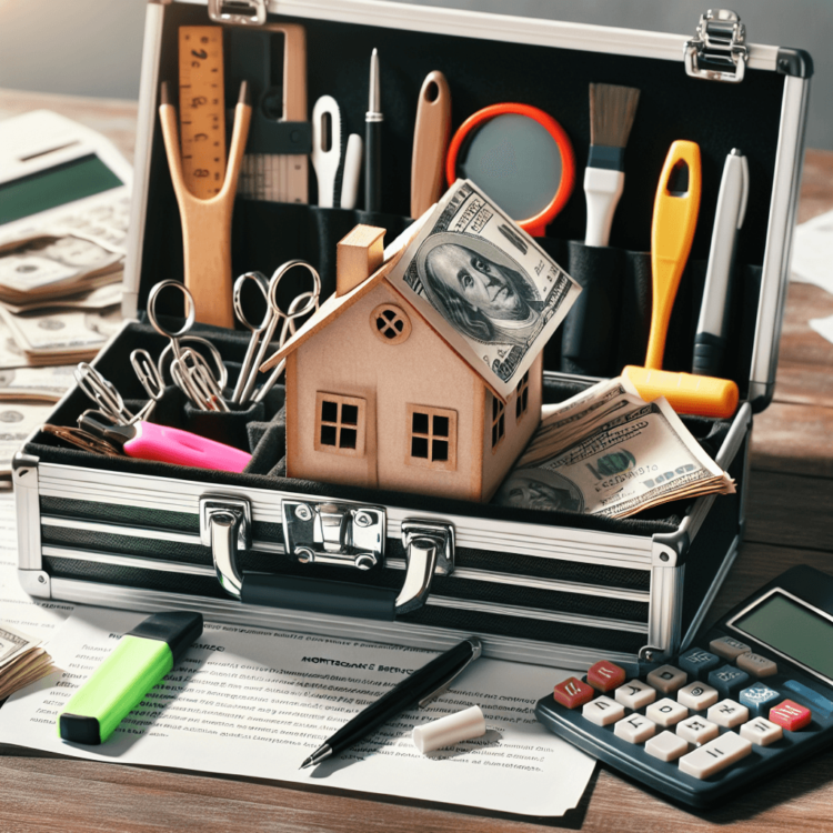 Mortgage refinancing -> Toolbox , stock photo