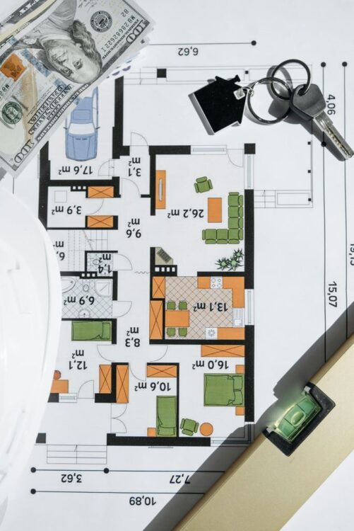 Cash and Key on House Plan